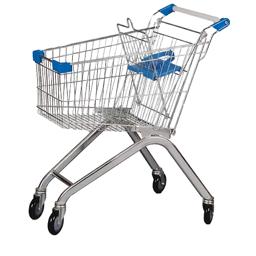 Тележка покупательская 60 л, c детским сиденем, d100 мм | Smep